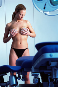 woman preparing for breast augmentation